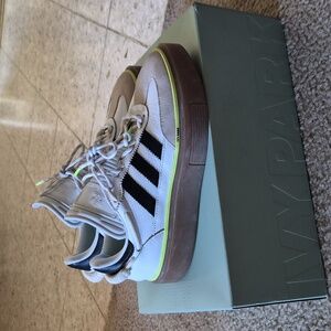 Ivy Park Adidas White and Black Sneakers with Neon Highlights
